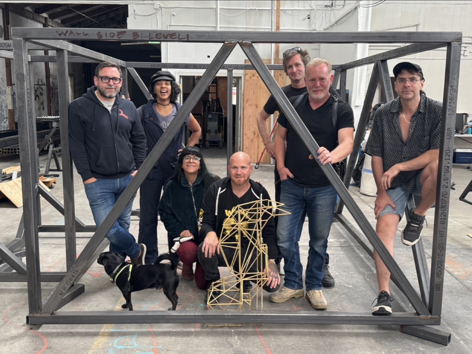 The Sphinx Gate build team at Burning Man